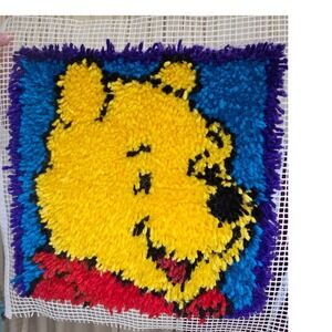 Vintage pooh bear latch hook 12x12 disney‎